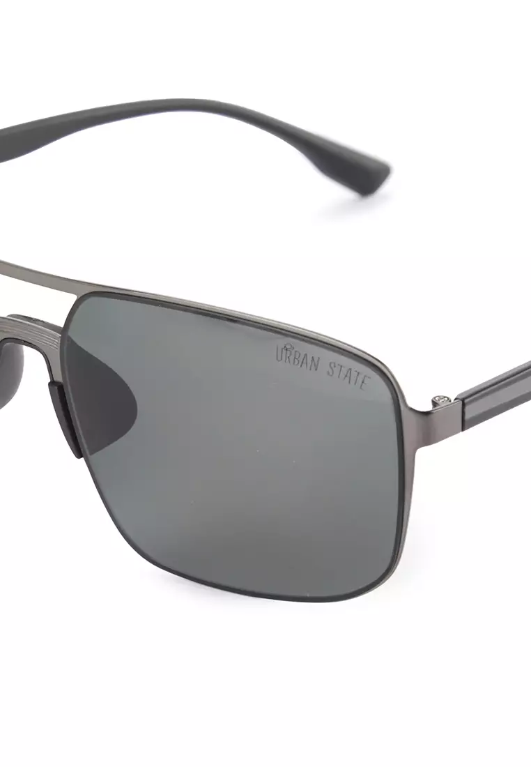 Polarized Stainless Frame ToughFrame Rectangular Sunglasses