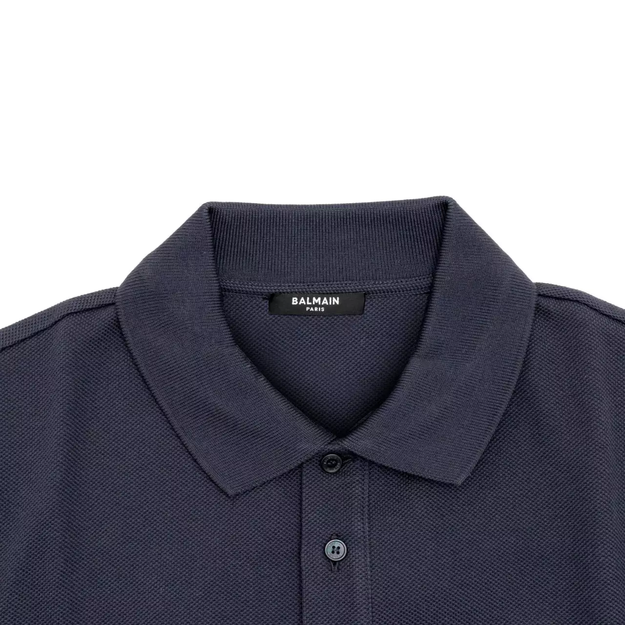 Embroidered PB Logo Cotton Polo Shirt Navy Blue