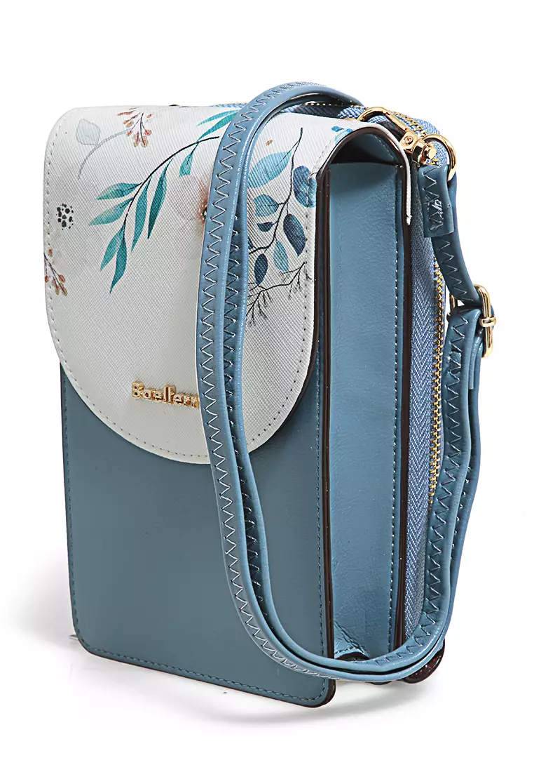 Sling Bag Tas Selempang Wanita Flower Motive Many Pocket Material Leather ORIGINAL