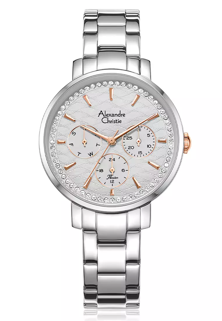 Alexandre Christie - Jam Tangan Wanita - Silver - Stainless Steel - 2A56 BFBSSGRRG