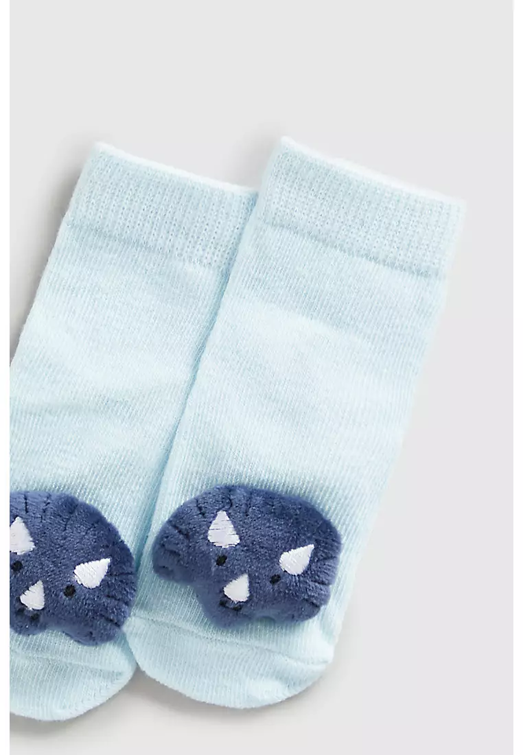 Mothercare 3 Pack Dinosaur Slip-Resist Socks main image 1