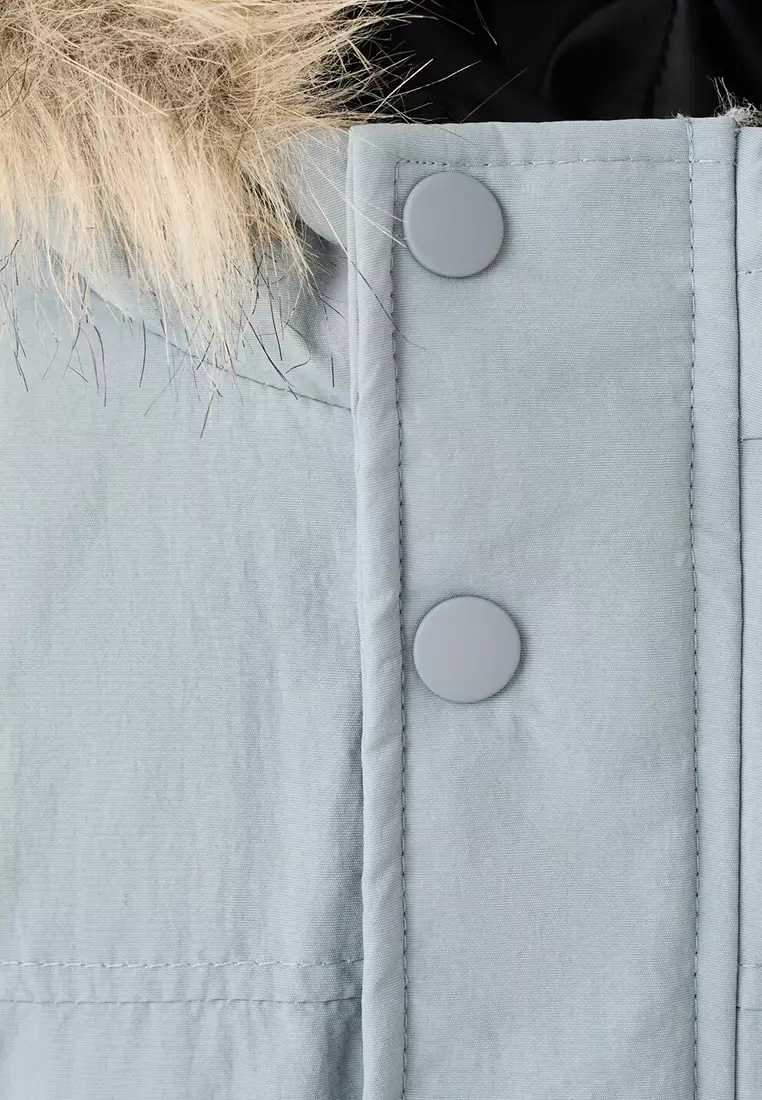 Anorak with Shearling-Effect Hood