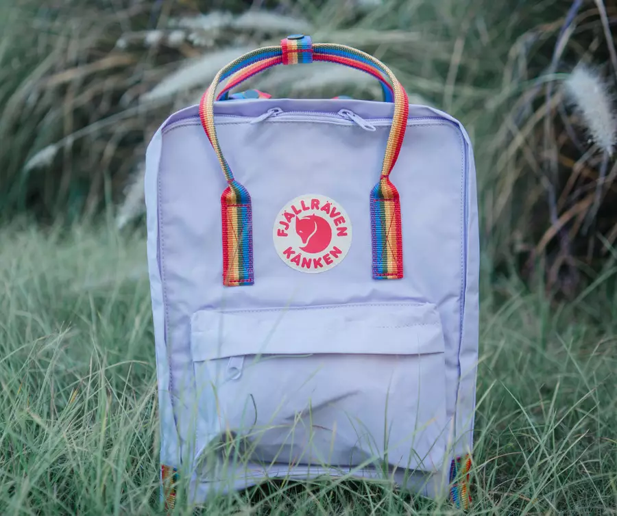 Kanken  Pastel Lavender - Rainbow Pattern