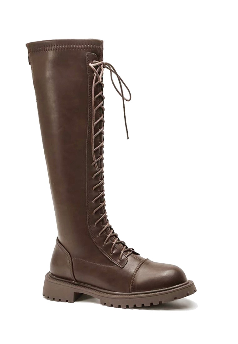 VANSA Fashion Lace-Up Platform Knight Boots VSW-B6798-2
