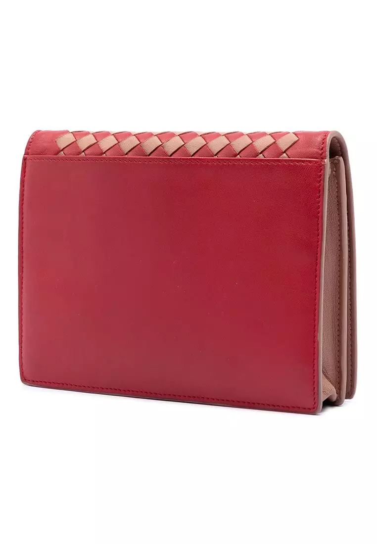Pre-Loved Bottega Veneta Nappa Intrecciato Wallet On Chain