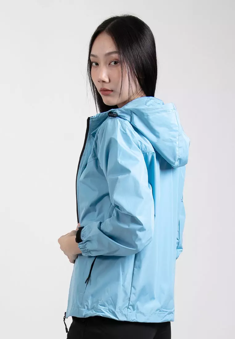 Forest Ladies Premium Windbreaker Women Trekking Biker Jacket Jogging Running Hoodie Waterproof Jacket - 830118-32LtBlue