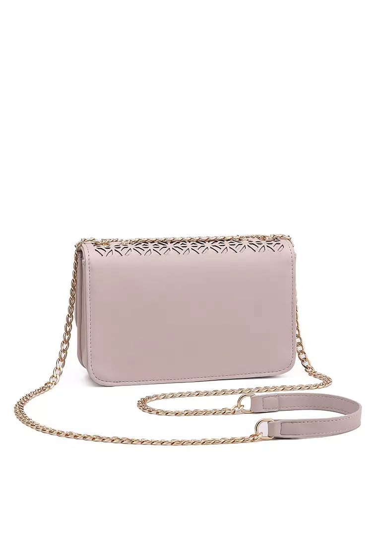 GYKACO HANSOO Light Grey - Tas Wanita Sling Bag - Fashion Top Handle Bag (Import)