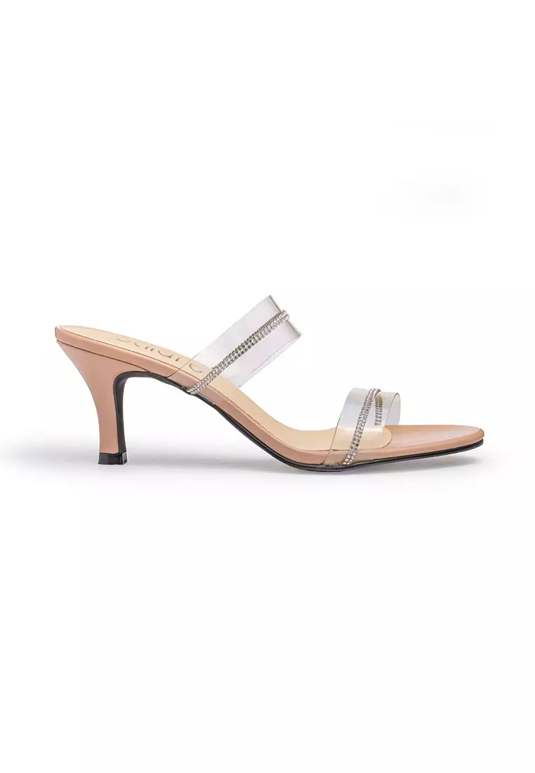 SO GLAM NUDE TRANSPARENT HEELS