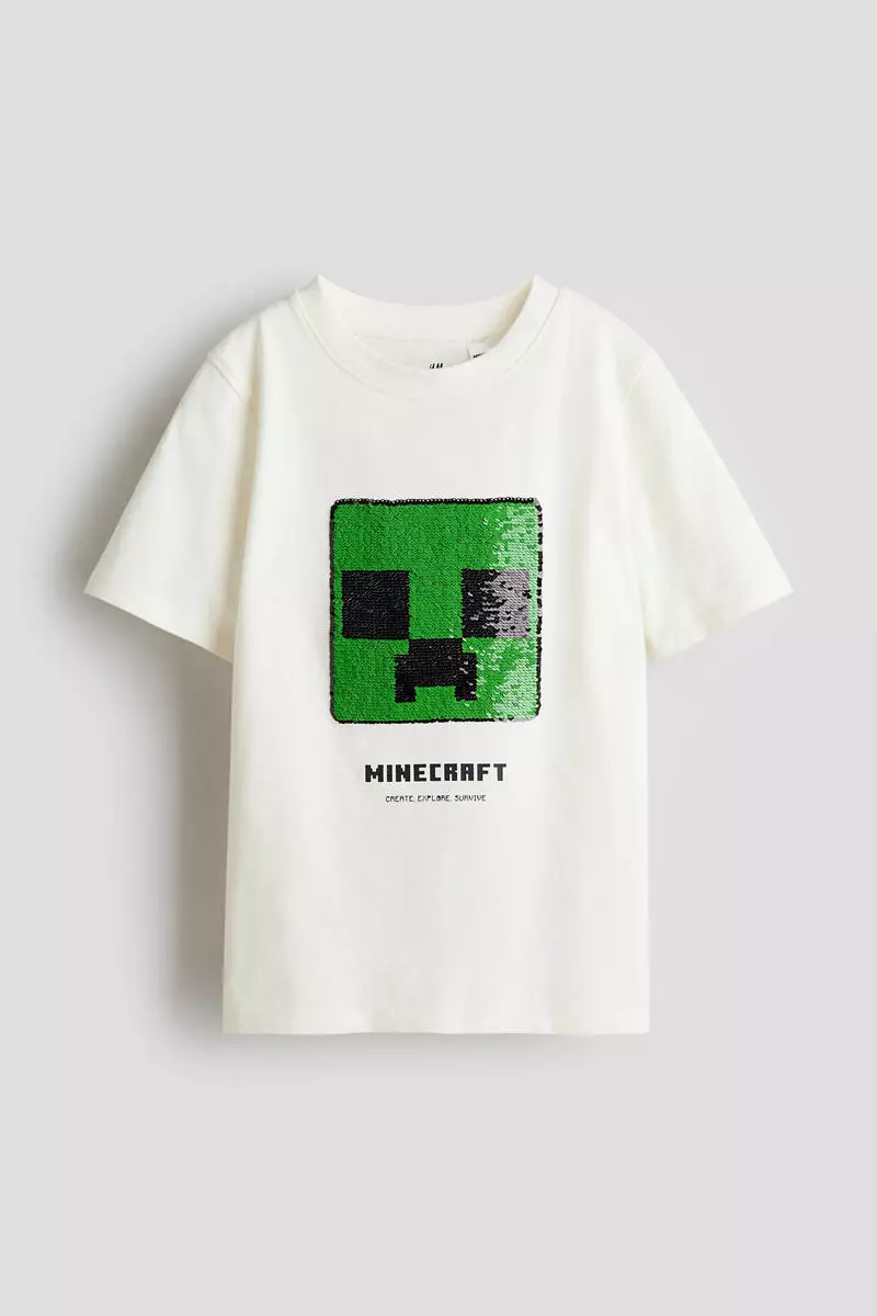 Reversible sequin T-shirt