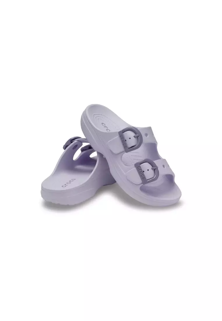 Women's Saturday Enamel Buckle Sandal in Purple Halo