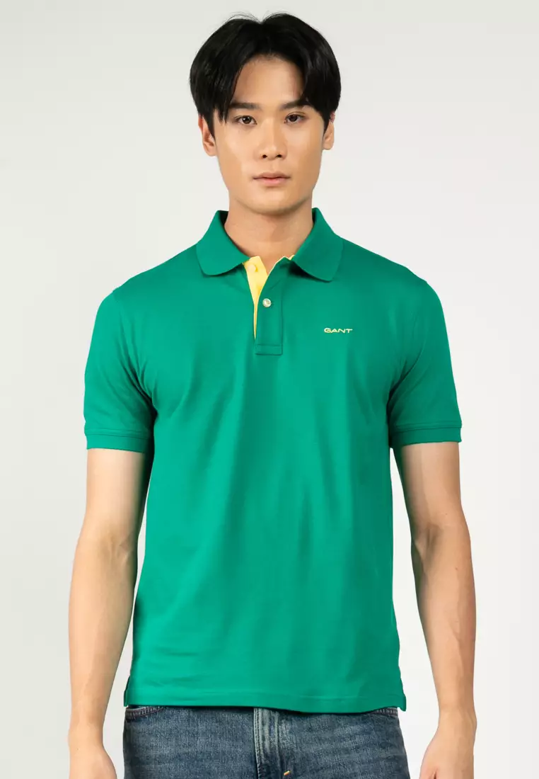 Contrast Pique Polo Shirt