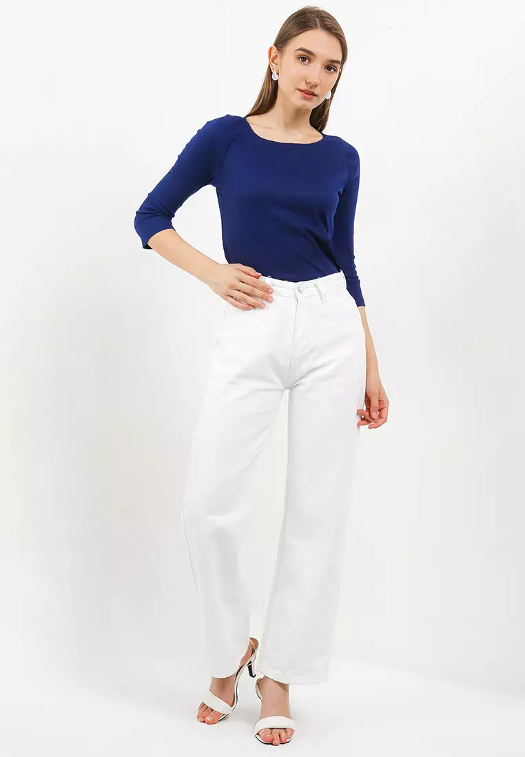 Rib Knit Lark Tee Crew Neck