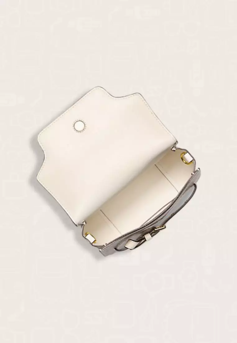 Michael Kors Emilia Small Logo Crossbody Bag Light Cream Multi