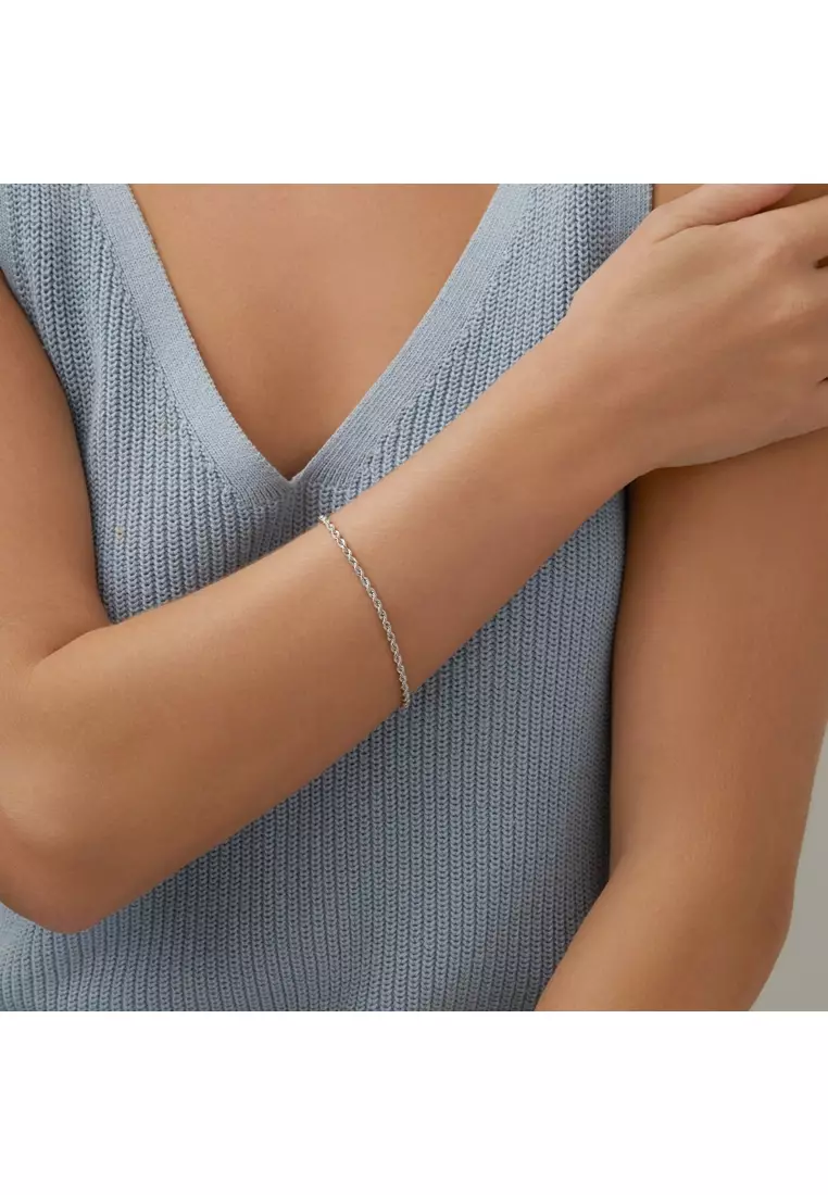 White gold rope discount bracelet