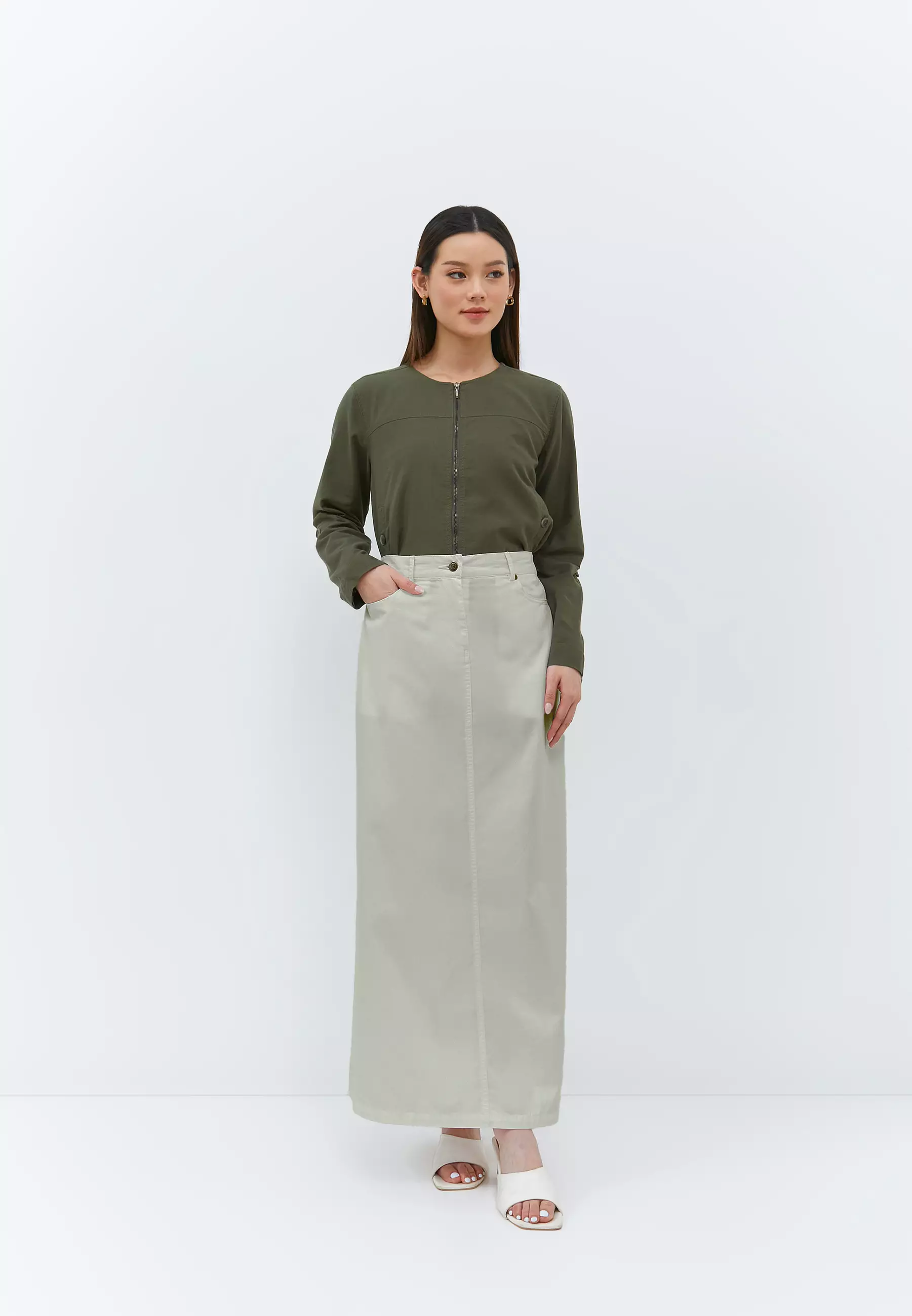Clarisa Light Grey Skirt (G.21112)