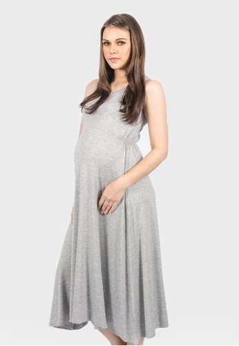 Buy 9months Maternity Grey Midi Maternity Tank Dress Online Zalora