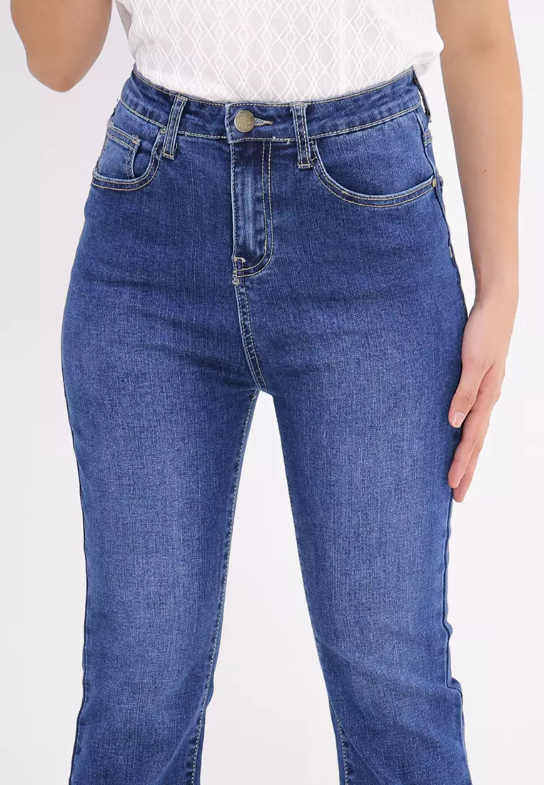 Denim Long Pants Flared Ladies