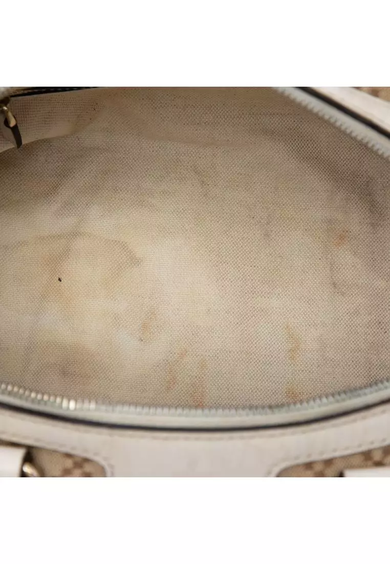 Pre-Loved Gucci Small Diamante Canvas Joy Boston Bag