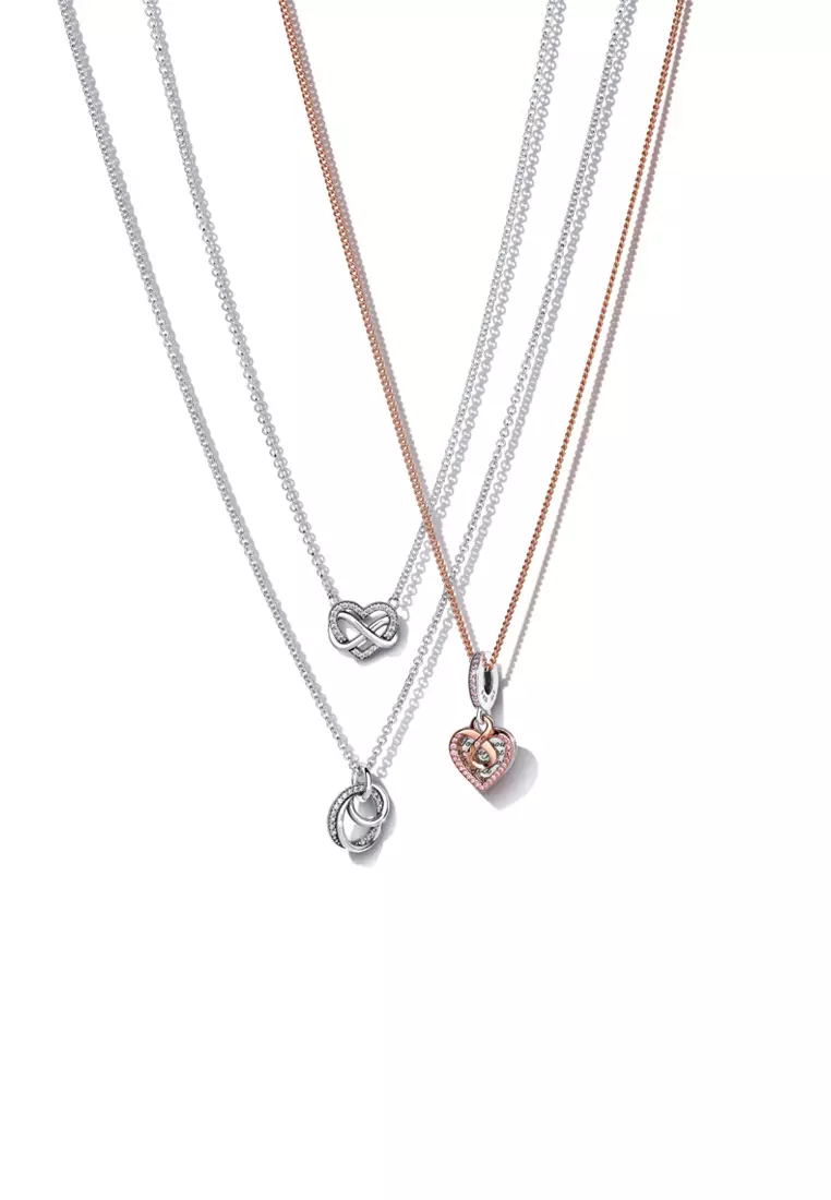 PANDORA パンドラ Infinity Heart Necklace Pandora Infinity Heart Necklace Bright Stones | Franco Cuomo