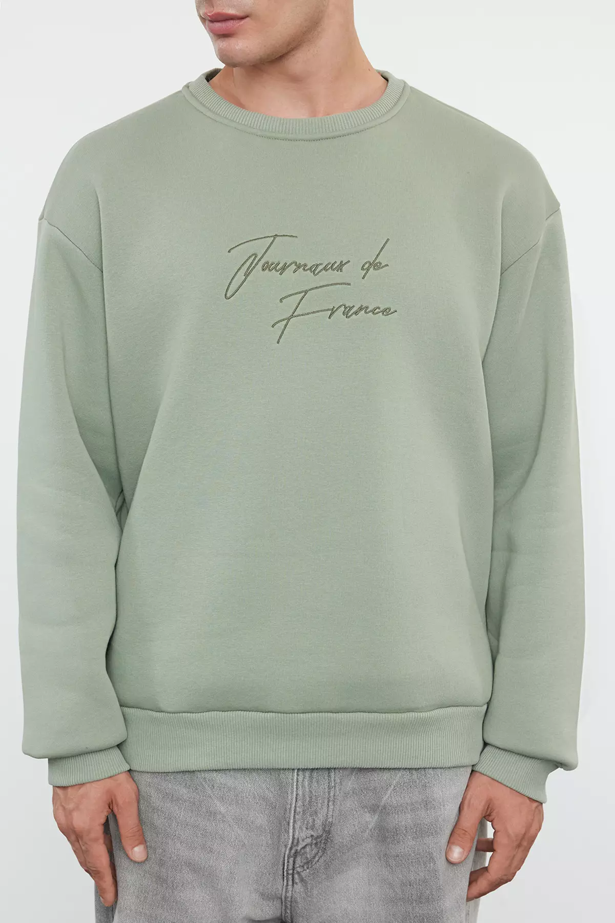 Scripted Embroidery Sweatshirt