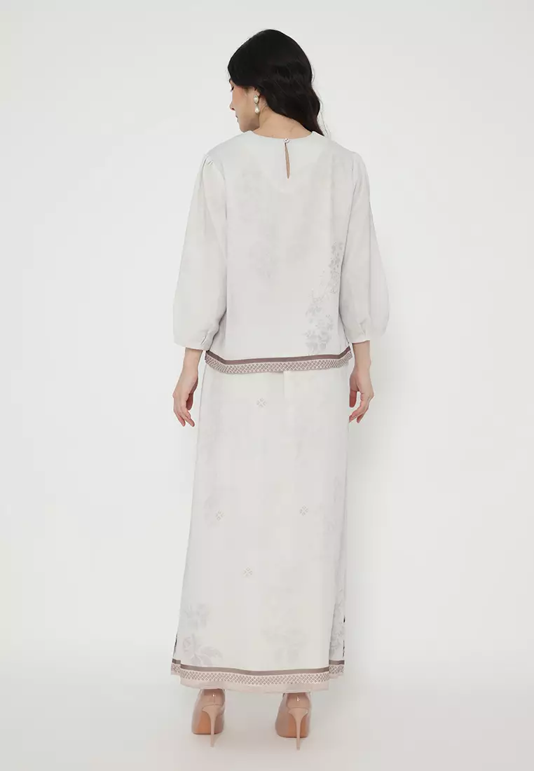 Setelan Wanita Blouse Chiffon & Rok Panjang Motif Floral (Dijual terpisah)| Outfit Formal & Lebaran By Brilliant Girl Warna BLOUSE