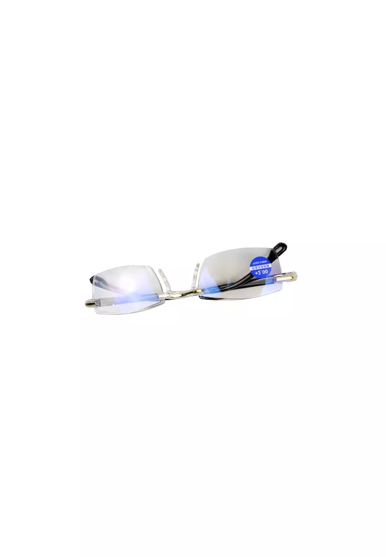 Kacamata Baca Rabun Dekat Frameless Anti Blue Light Glasses Plus - Black Gold