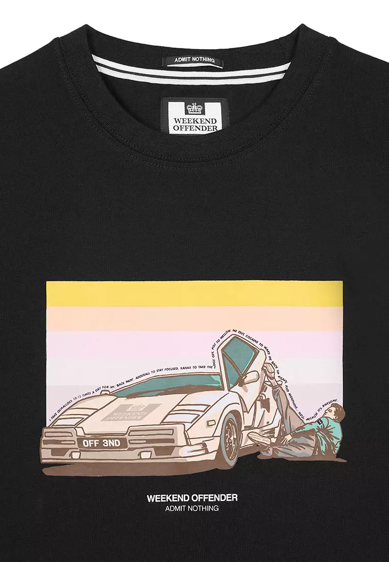 MENS BLACK QUAALUDES GRAPHIC TEE