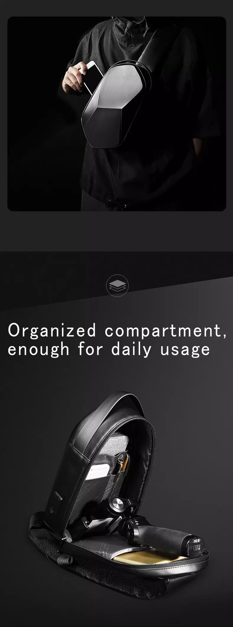 Bange BG7213 Tas Selempang Sling Bag Pria - BLUE