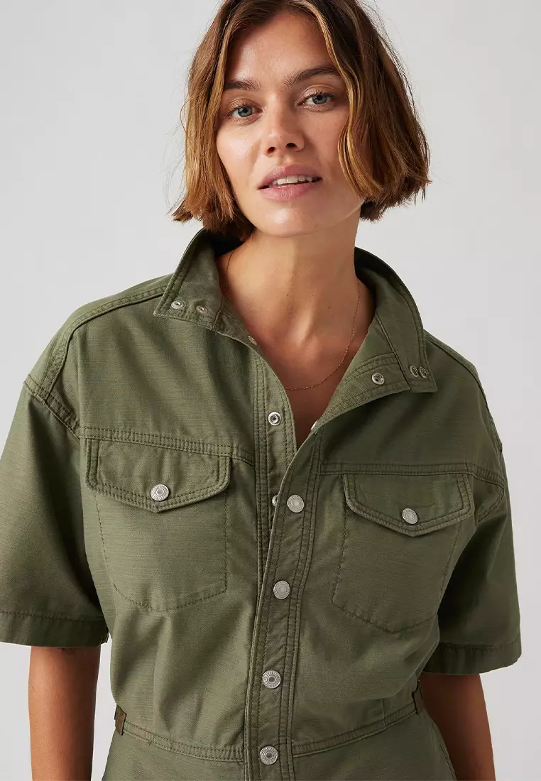 Levi's® Women's Short-Sleeve Surplus Romper (001WI-0000)