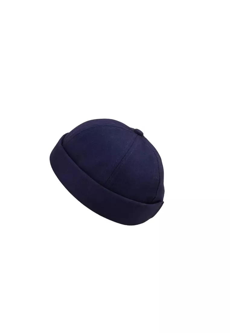 Topi Peci Miki Hat Kain Katun 55-60cm - J-56 - Navy Blue