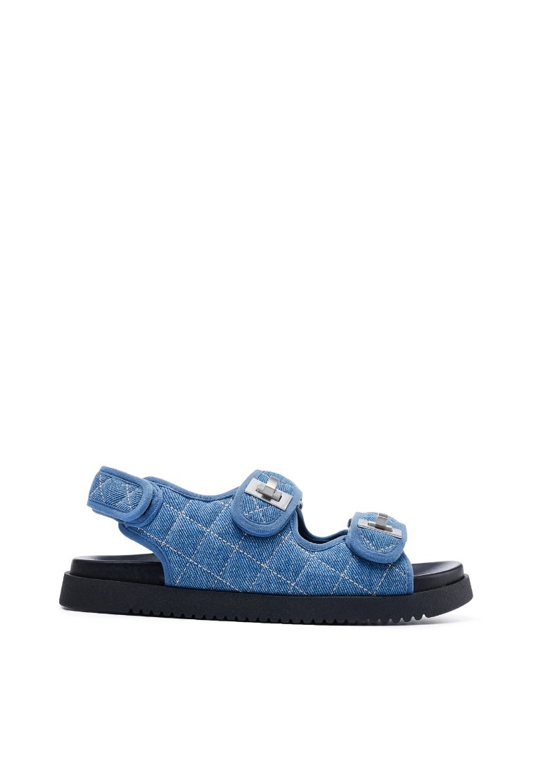 Ladies Denim Chunky Sandal 5704 Blue