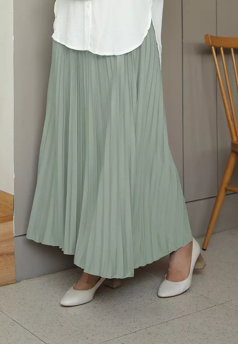 Cotton Bee - Rok Plisket Niana Aline Basic - Medow Mist