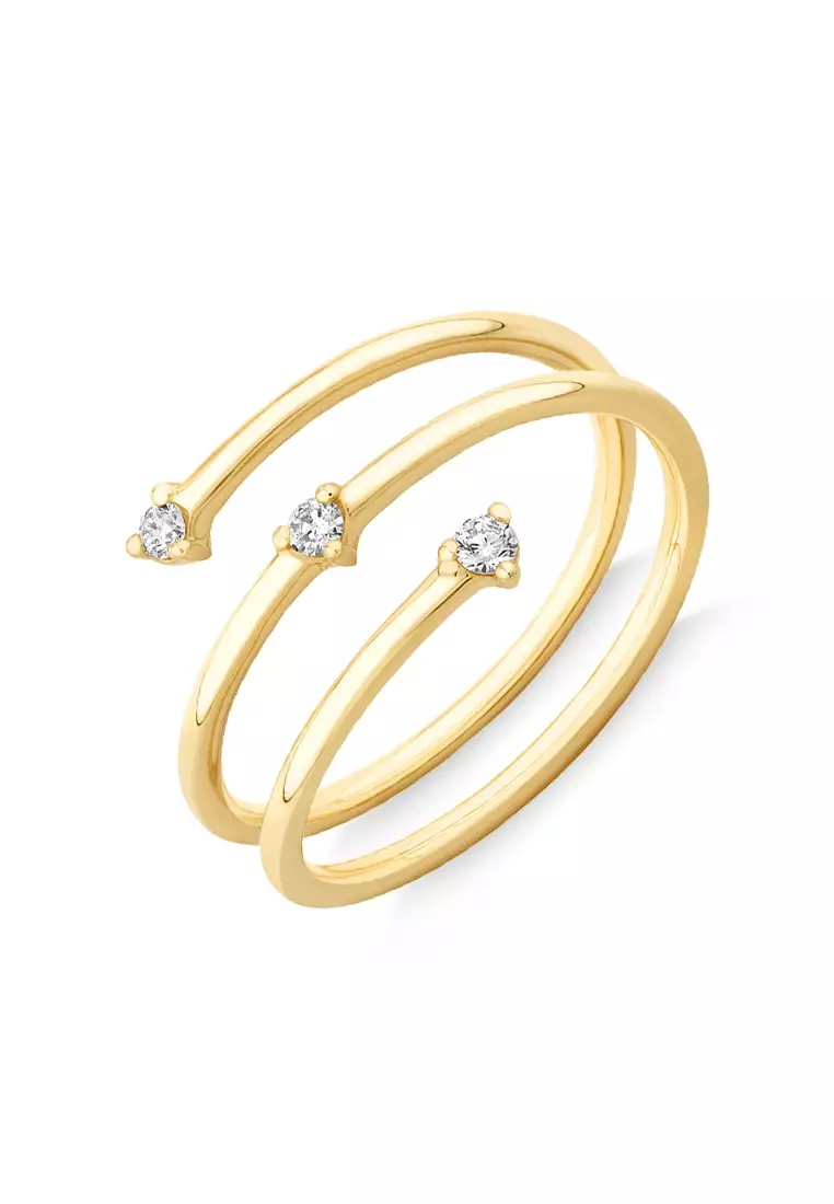 Buy Michael Hill Diamond Accent Wrap Around Ring in 10kt Yellow