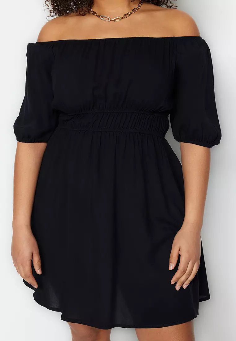 Plus Size Off Shoulder Dress