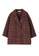 A-IN GIRLS red Temperament Check Suit Collar Woolen Coat D945EAA1C922E9GS_4