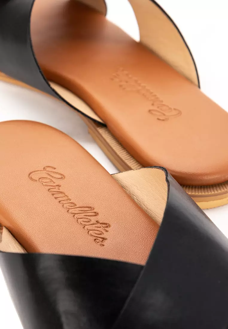 Cross Strap Flat Sandals