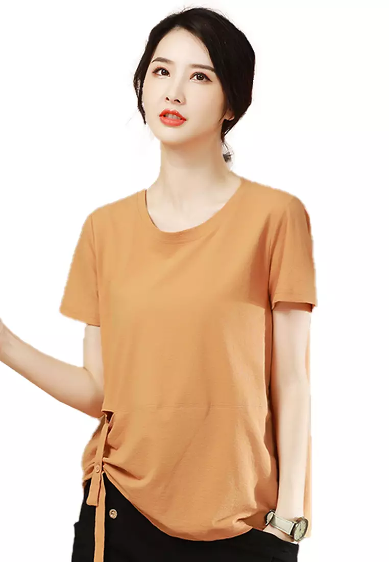 All Match Solid Color Short Sleeved T Shirt