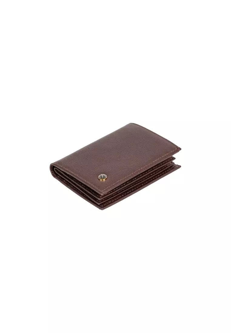 Genuine Leather Dual ID Multi Cards Holder Slim Style for Men Dompet Lelaki JWC 50166