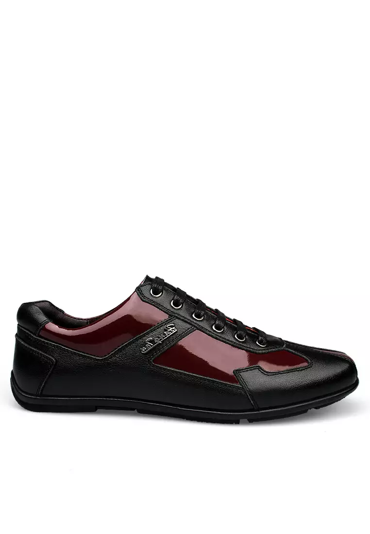 Casual leather sales tennis shoes