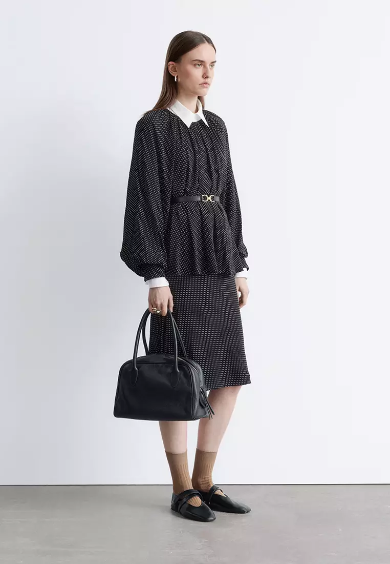 Balloon-Sleeve Blouse