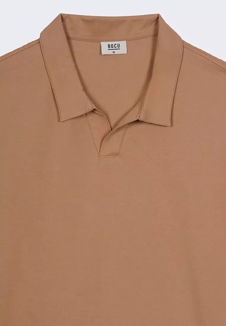 Men's Open Collar Light Pique Polo