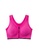Glamorbit pink Dark Pink Front-Zip Sports Bra 84E18US3D87CF2GS_1