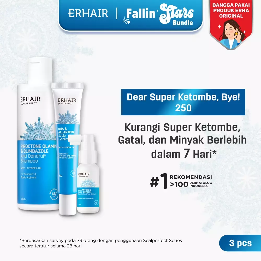 ERHAIR Dear Super Ketombe, Bye! 250ml - Perawatan Rambut Ketombe