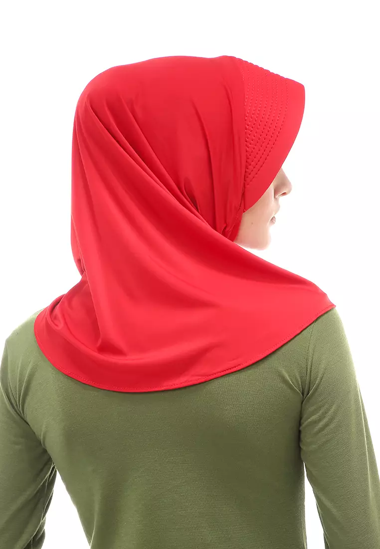 Layla Hijab Sport Instan Wanita Muslimah Relaxed Fit - Red