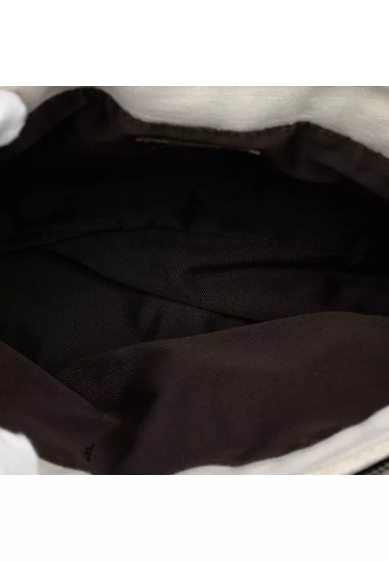 Pre-Loved Fendi Zucca Canvas Shoulder Bag