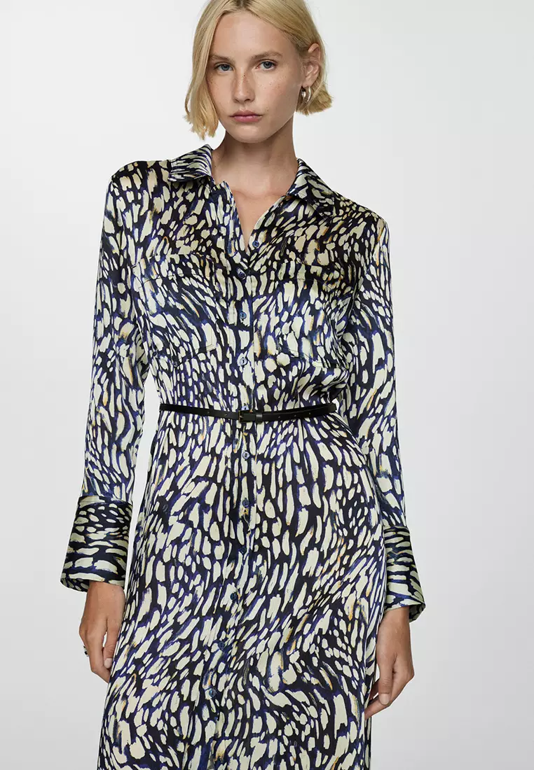 Mango robe satin best sale