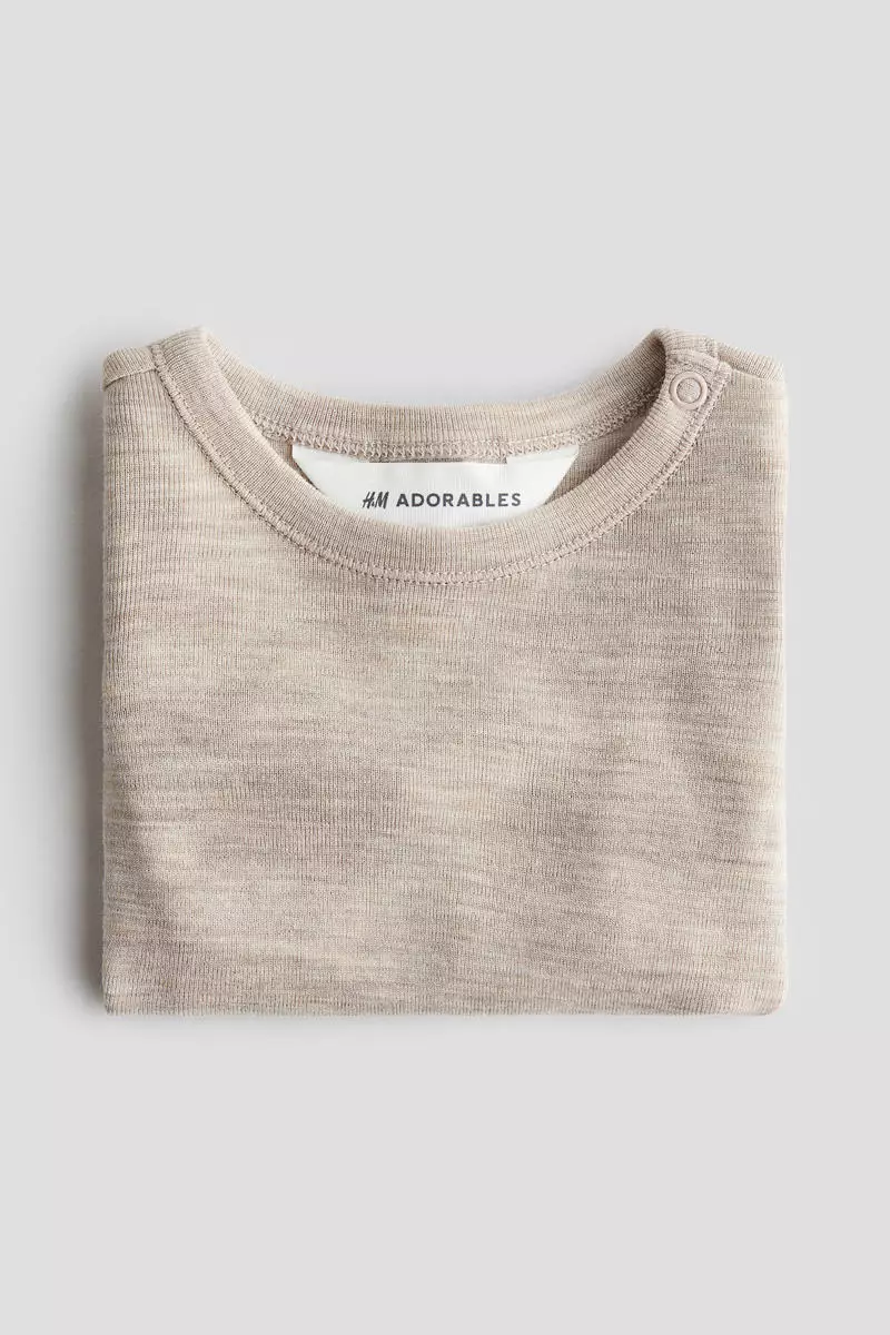 Merino wool jersey top