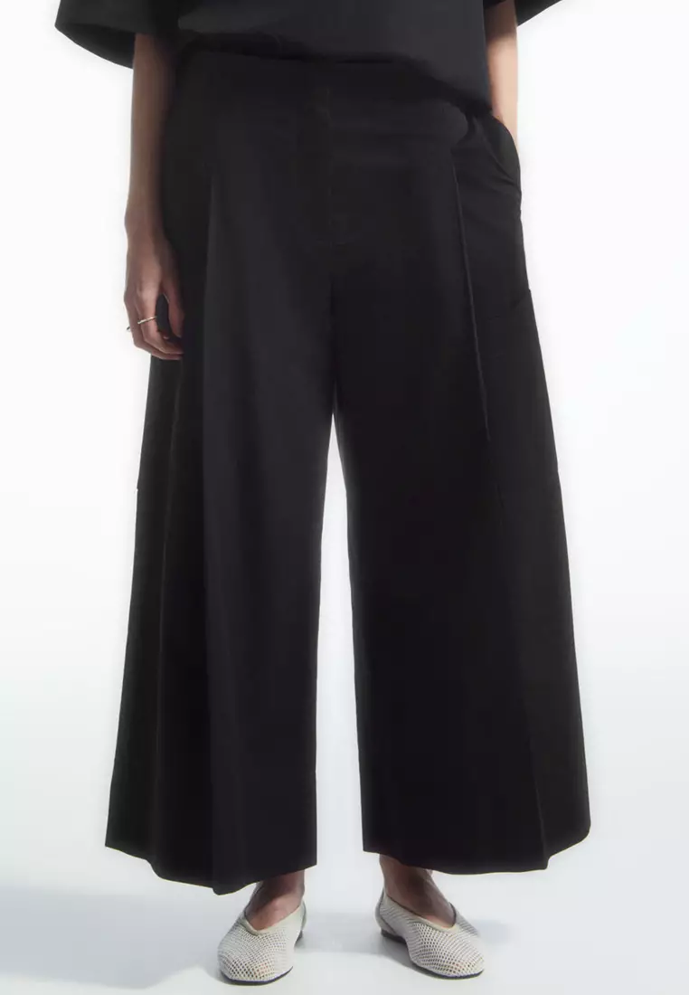 Pleated culotte pants clearance