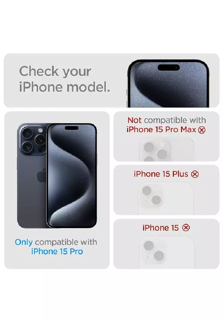 Spigen iPhone 15 Pack (Screen protector + Crystal Flex Clear Case