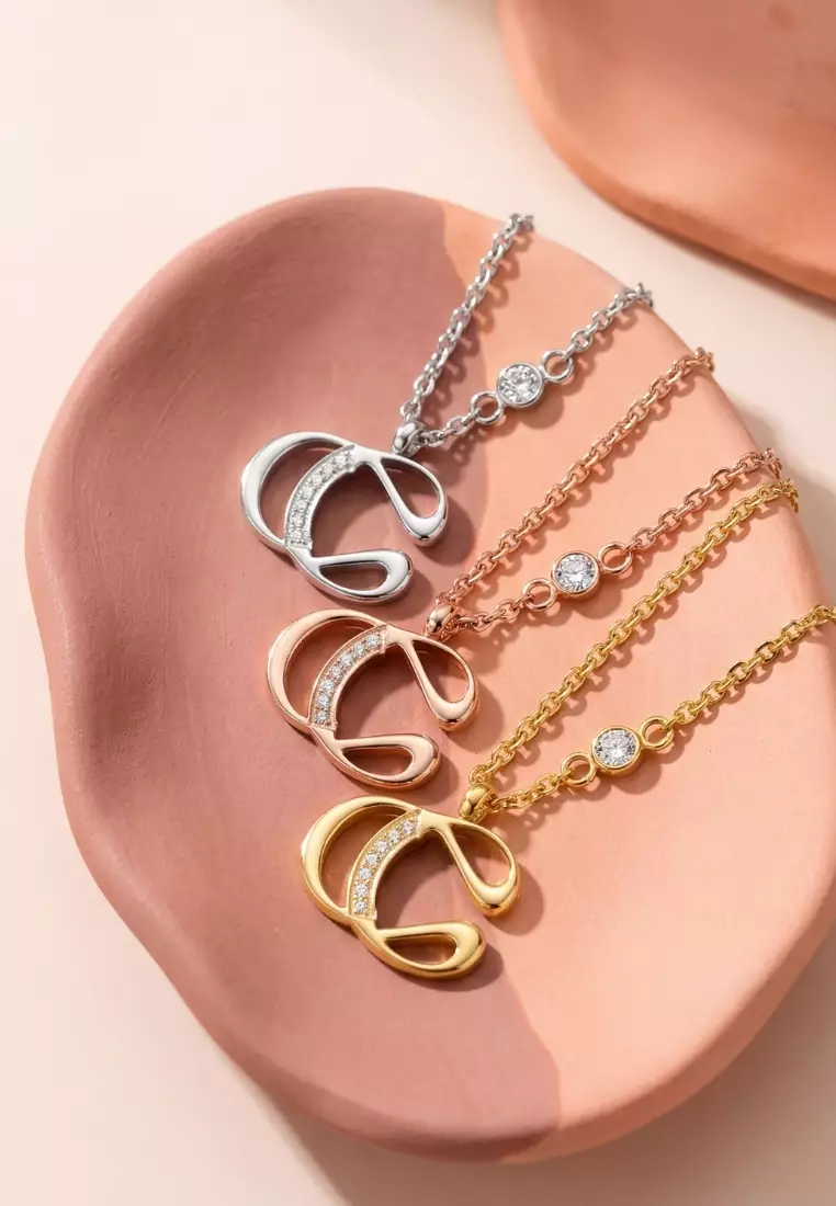 Unbreakable You Cubic Zirconia Necklace in Gold